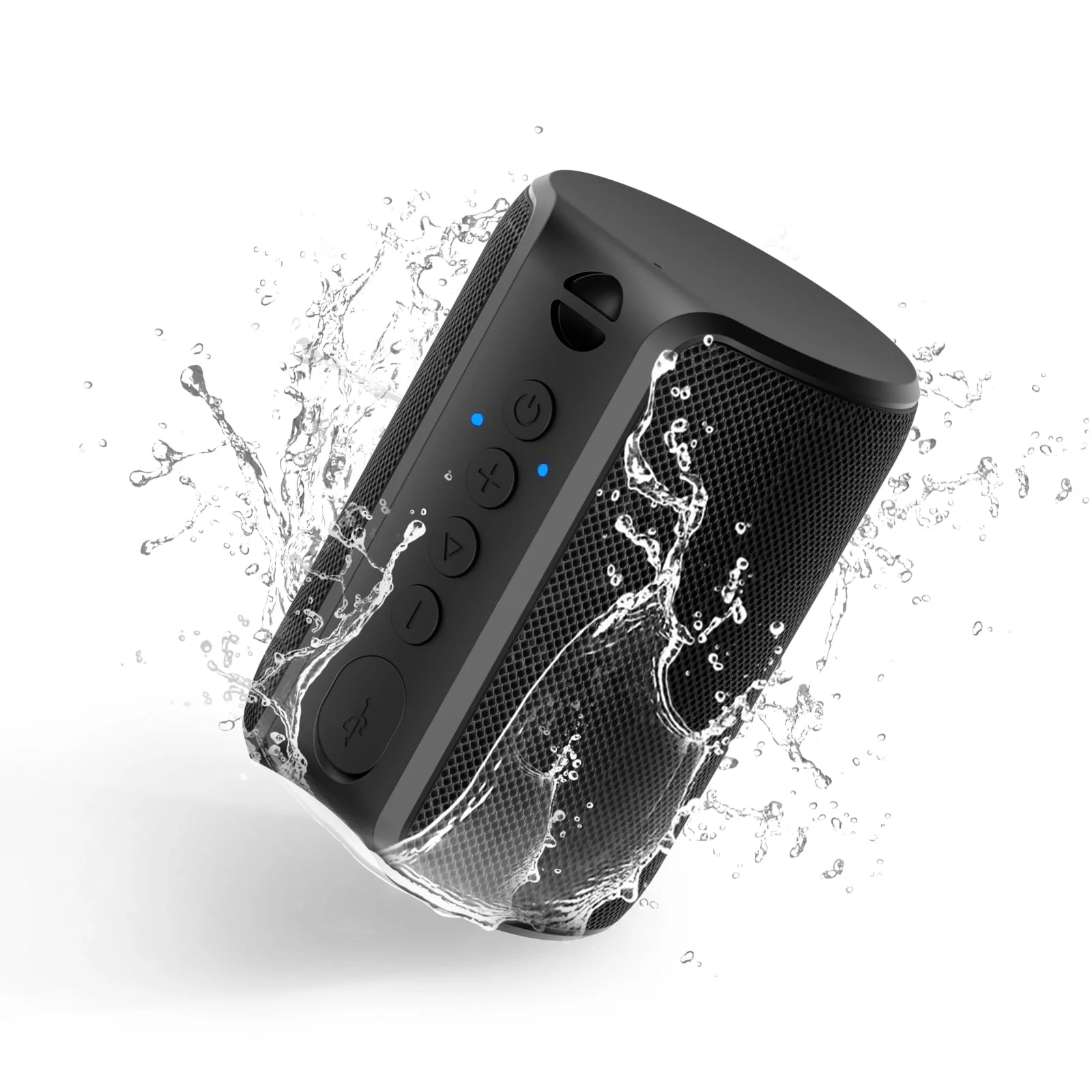 VILINICE Bluetooth Speaker Portable, IPX7 Waterproof Wireless Outdoor Speaker, TWS Pairing, 12H Playtime, Black