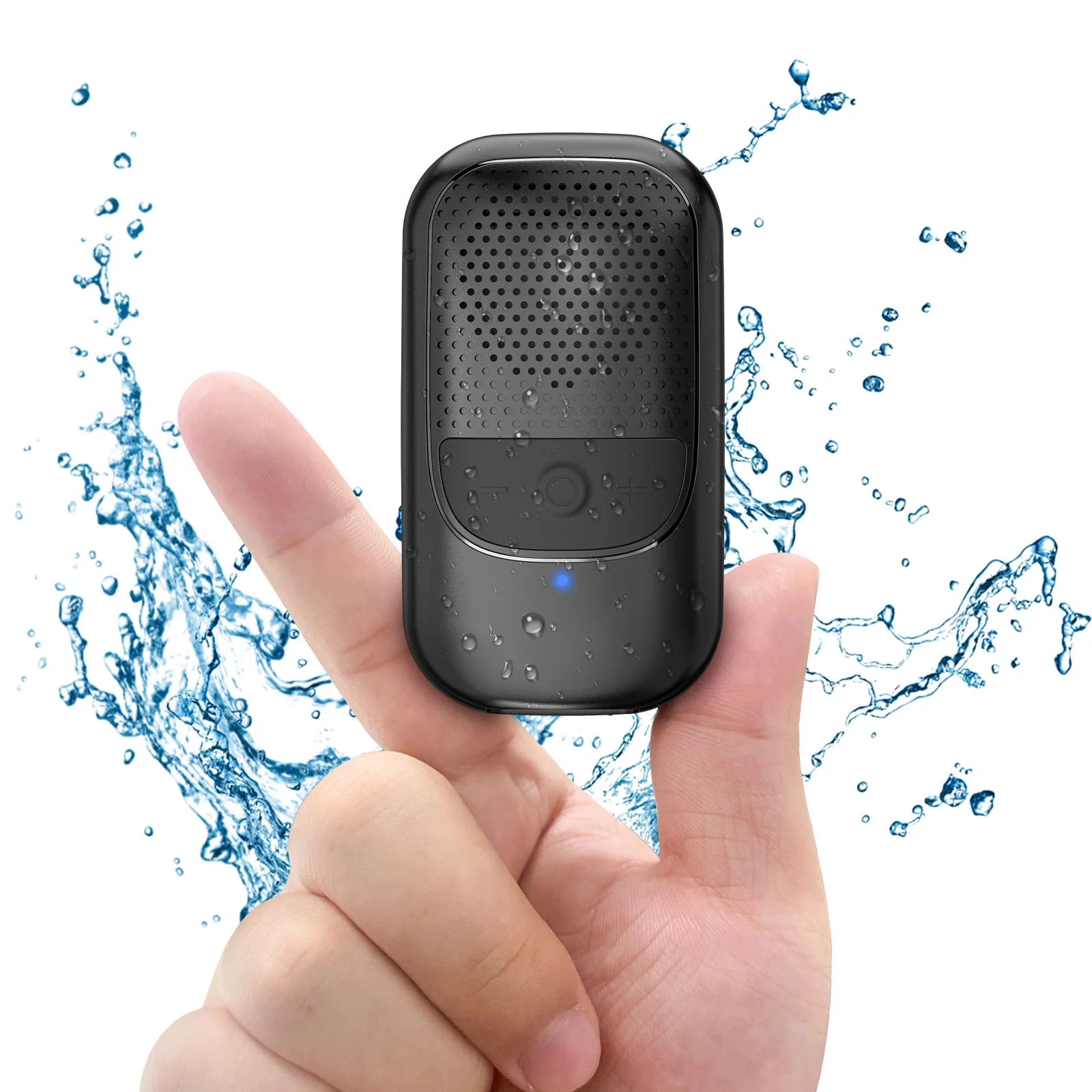 Wearable Bluetooth Speaker , Clip-On Wireless Water-Resistant Portable Speaker (Non-Magnetic), Built-in Mic for Hands-Free Music or Calls, Bluetooth Speaker